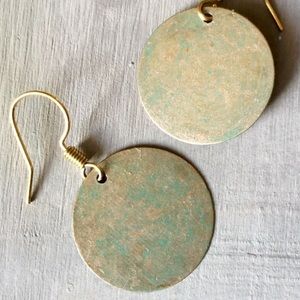 Eco friendly brass Antique Patina Earrings NEW